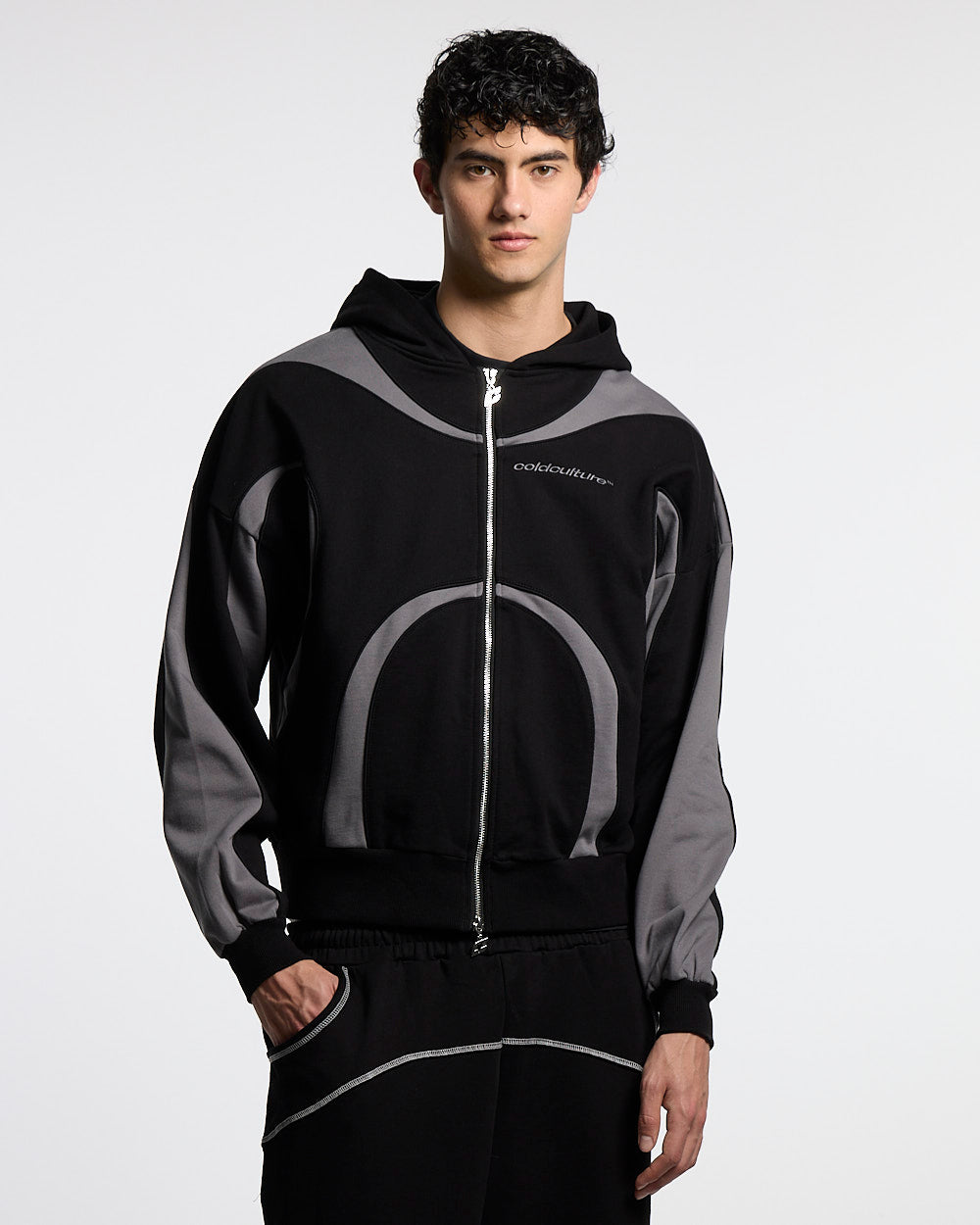 TAKE OFF FLEECE ZIP HOODIE BLACK