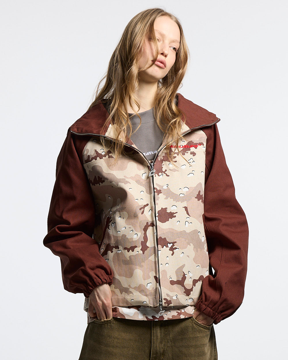 CHIPPED CAMO JACKET BROWN & CAMO