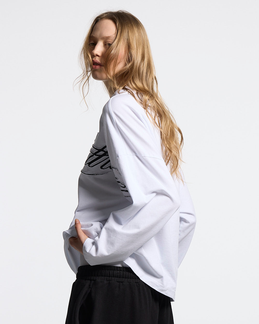 CROSSED SCRIPT LONGSLEEVE 2.0 WHITE