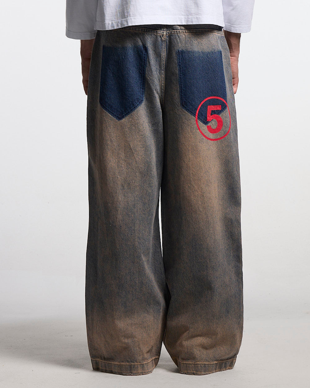 NUMBER 5 V3 DENIM PANTS DARK BLUE