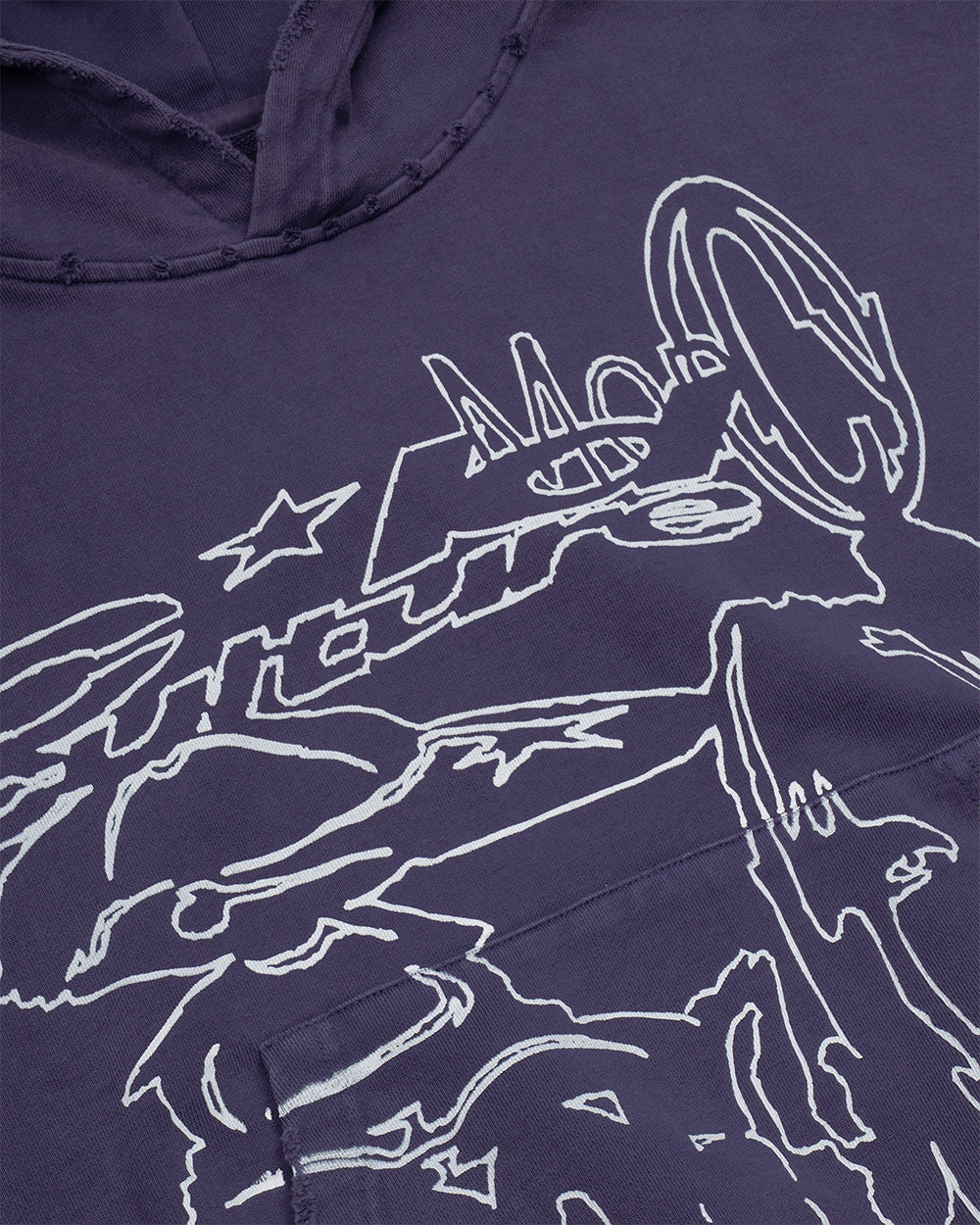 COOL CAP HOODIE MID BLUE WASHED