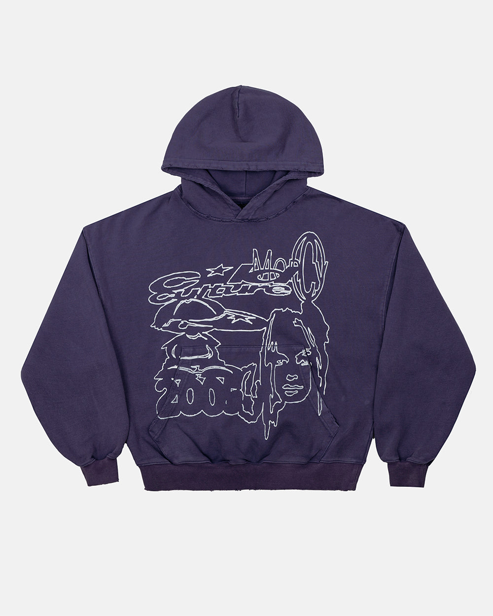 COOL CAP HOODIE MID BLUE WASHED