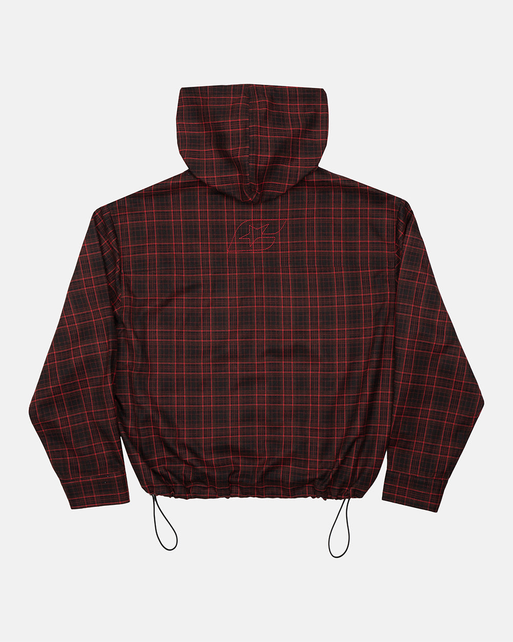 MEMPHIS HOODED SHIRT RED & BLACK TARTAN