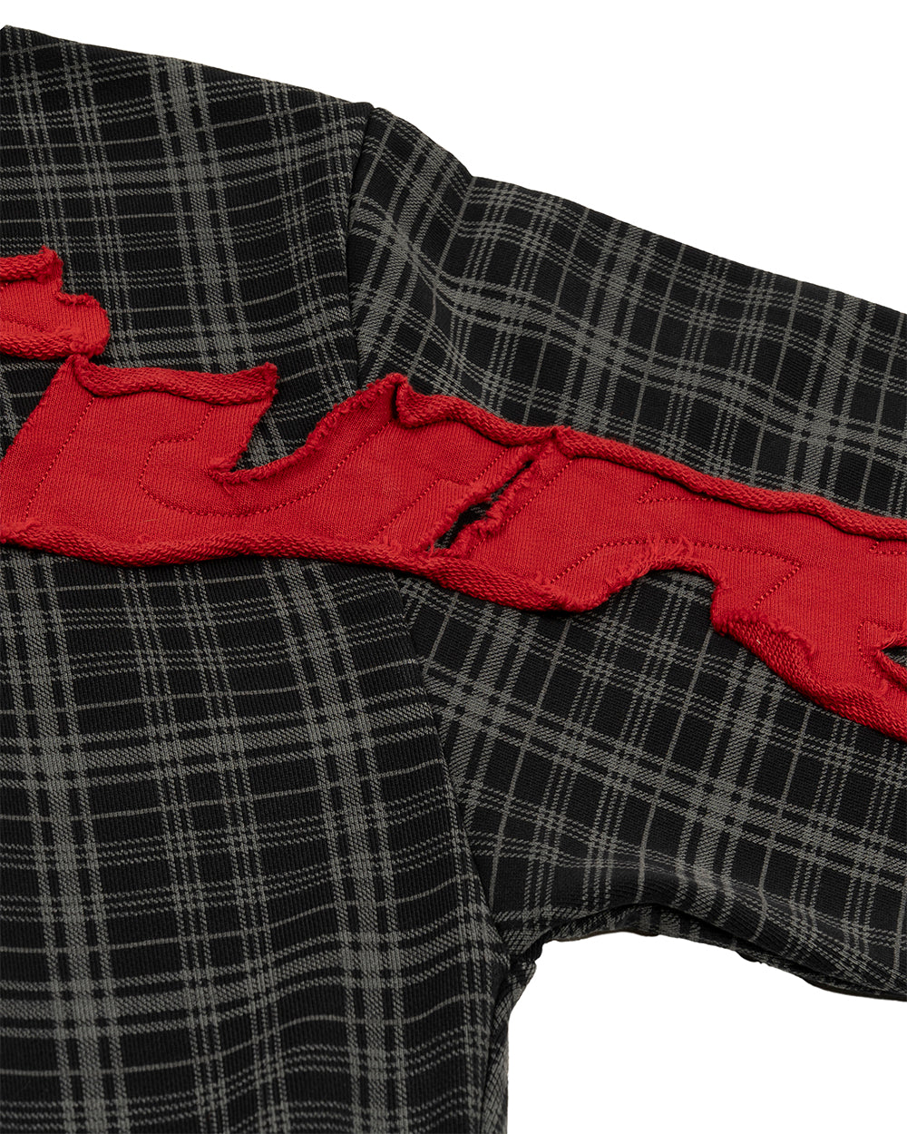 TARTAN HOODIE BLACK, GREY & RED