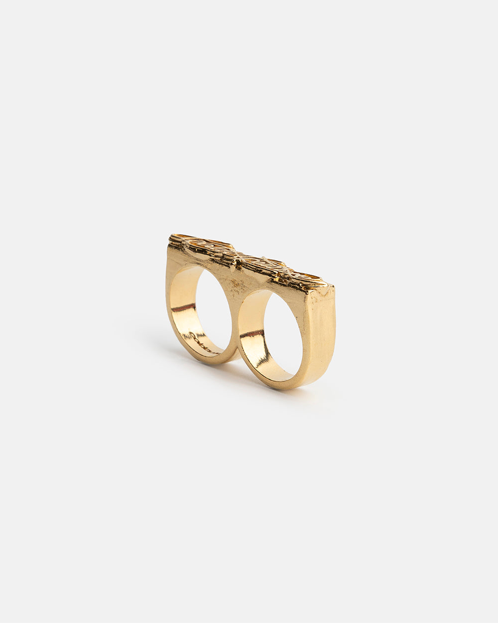 SCRIPT DOUBLE RING GOLD