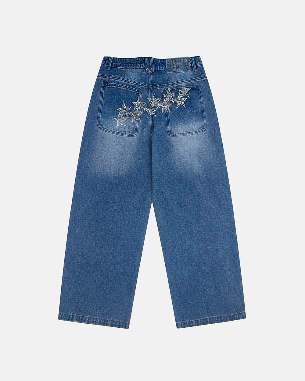 VERA LOOSE PANTS MID BLUE - Cold Culture #packshot