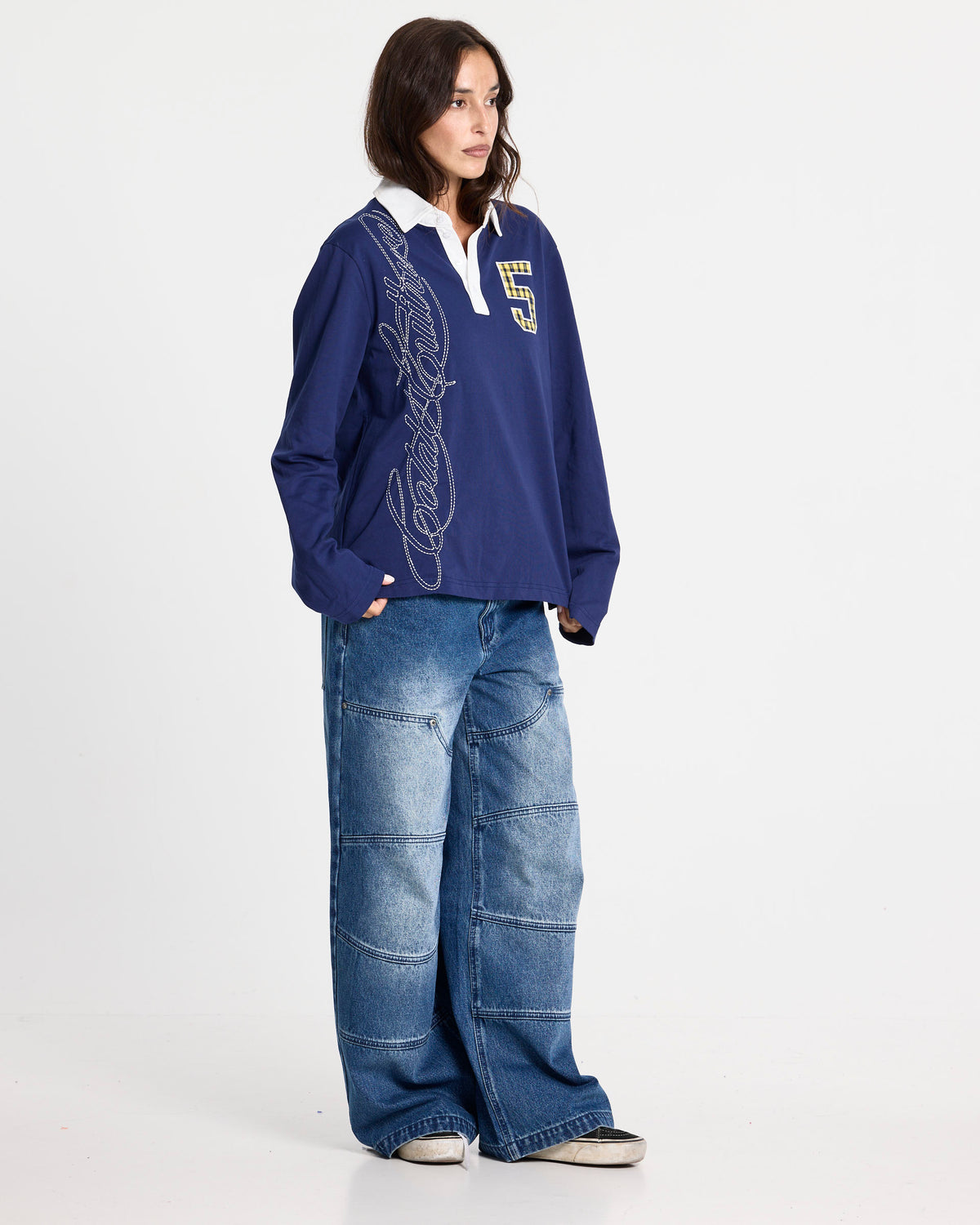 WINDSOR LONGSLEEVE POLO NAVY - Cold Culture #woman