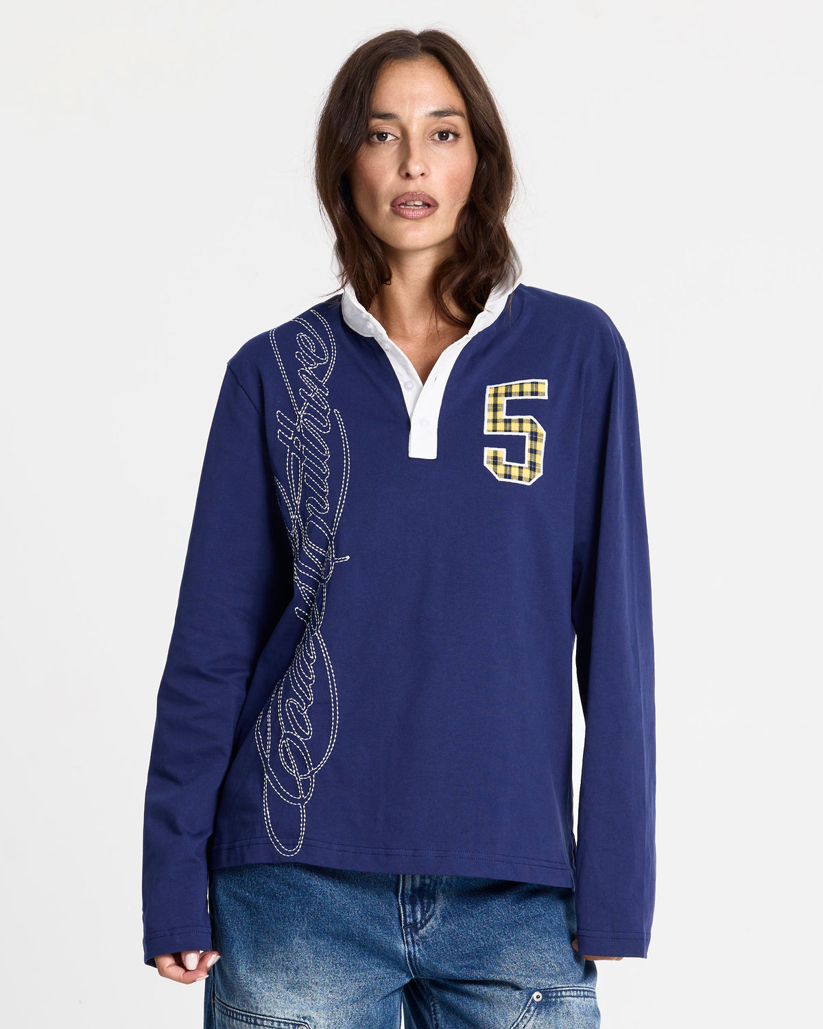 WINDSOR LONGSLEEVE POLO NAVY - Cold Culture #woman