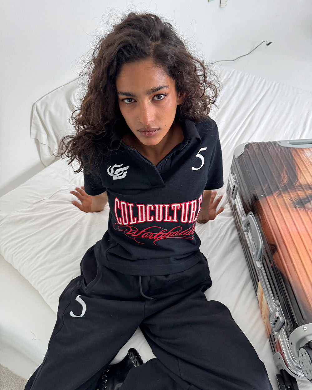 STARS LEATHER BELT WHITE