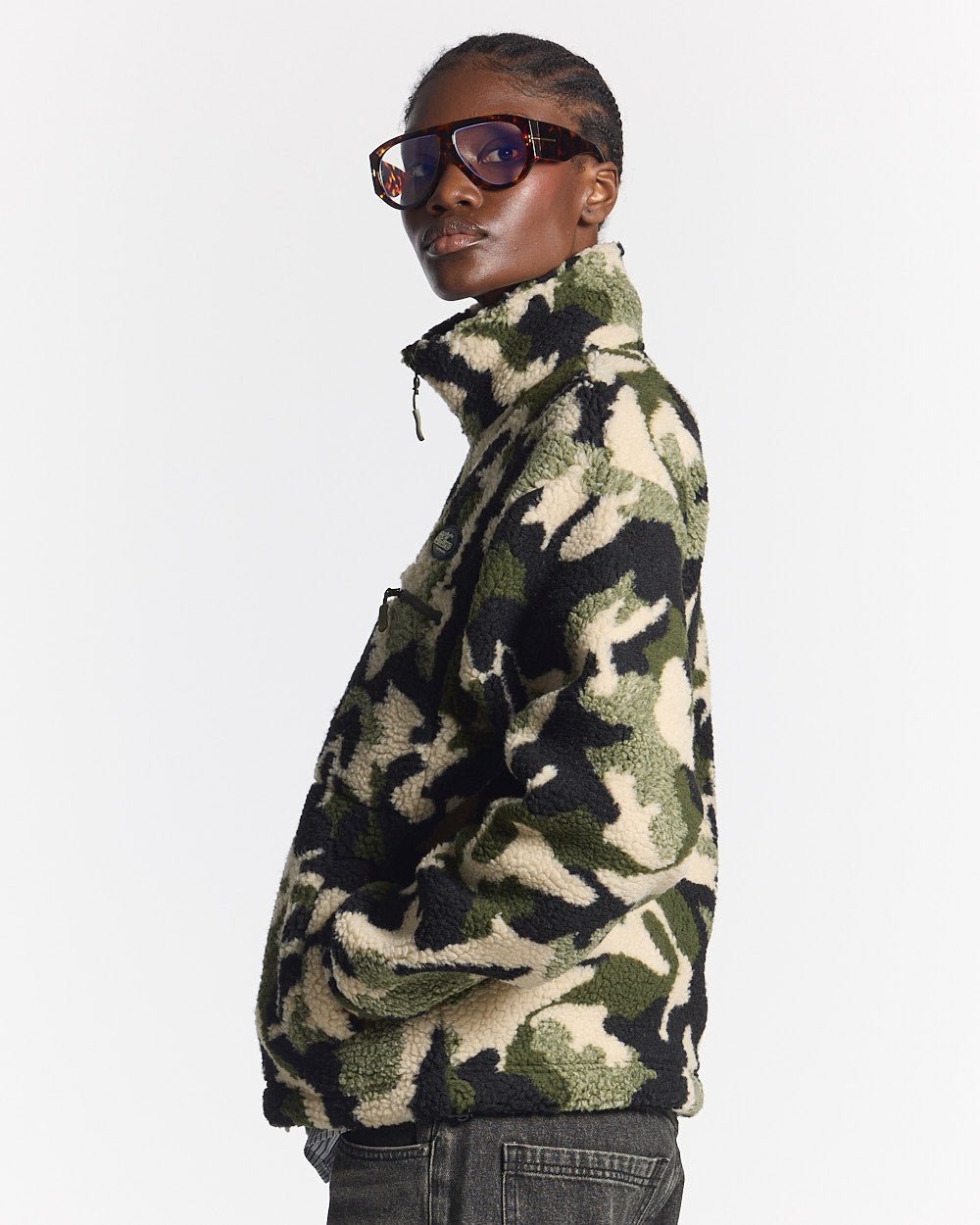 ABSTRACT FLEECE GREEN CAMO - COLD CULTURE