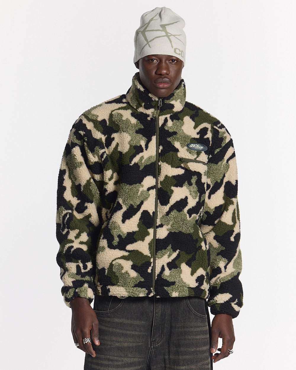 ABSTRACT FLEECE GREEN CAMO - COLD CULTURE