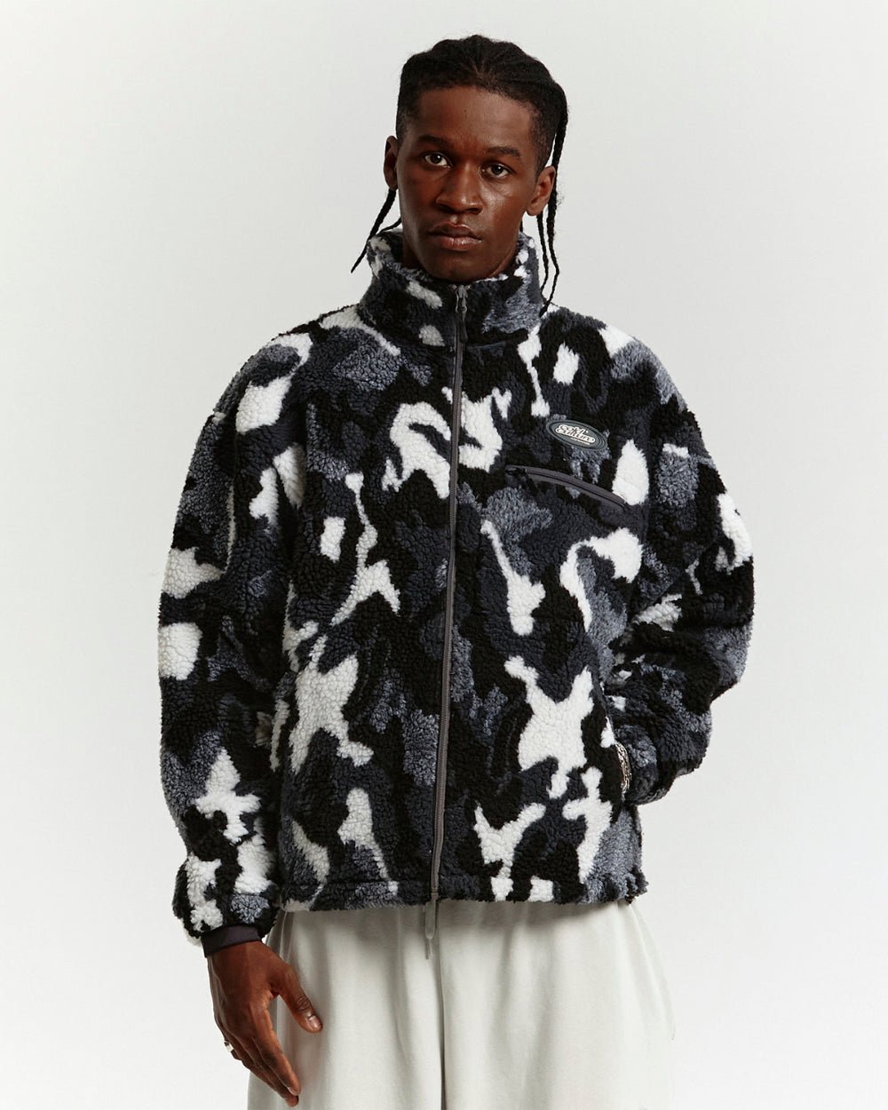 ABSTRACT FLEECE GREY CAMO - COLD CULTURE