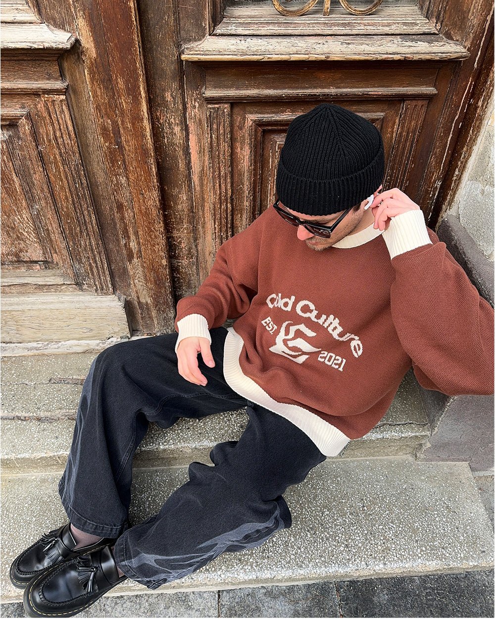 ACADEMY KNIT CHOCOLATE BROWN - COLD CULTURE