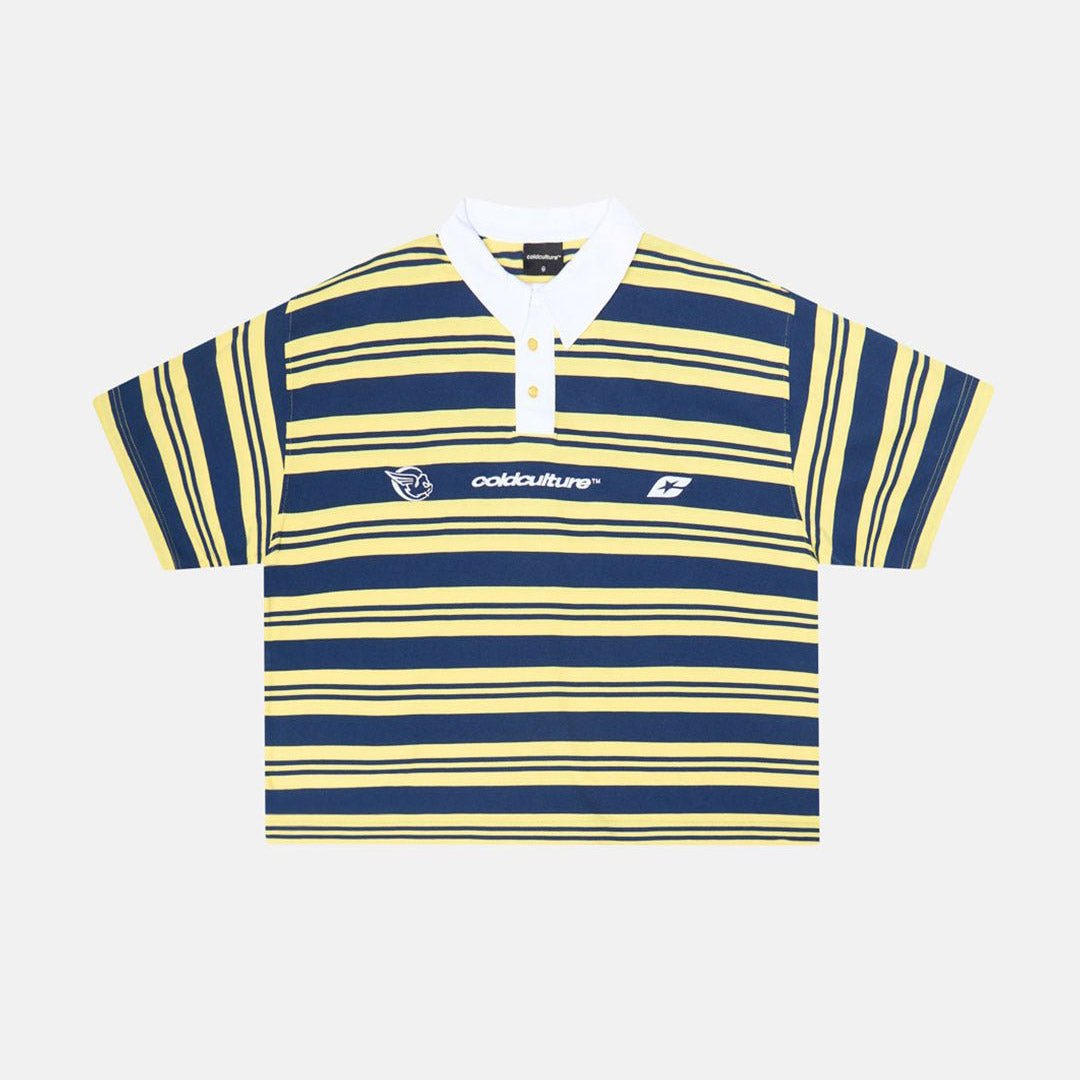 AEROSTRIPES POLO YELLOW/BLUE - Cold Culture