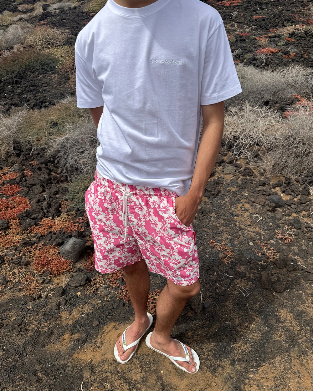 ALOHA SWIMSHORTS PINK - Cold Culture