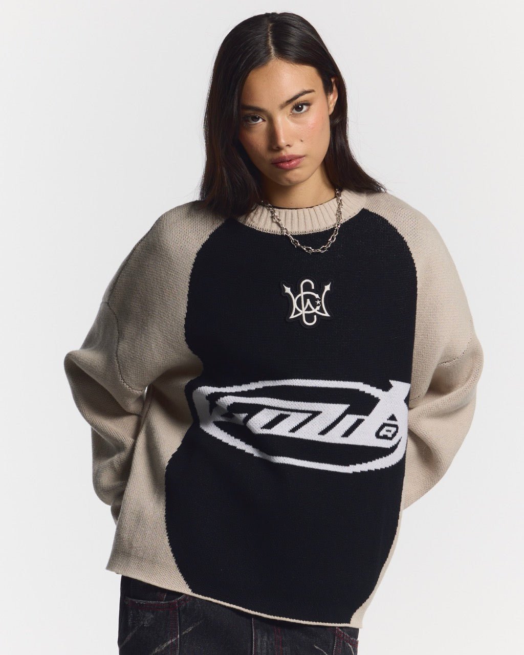 ALPHA KNIT BEIGE & BLACK - COLD CULTURE