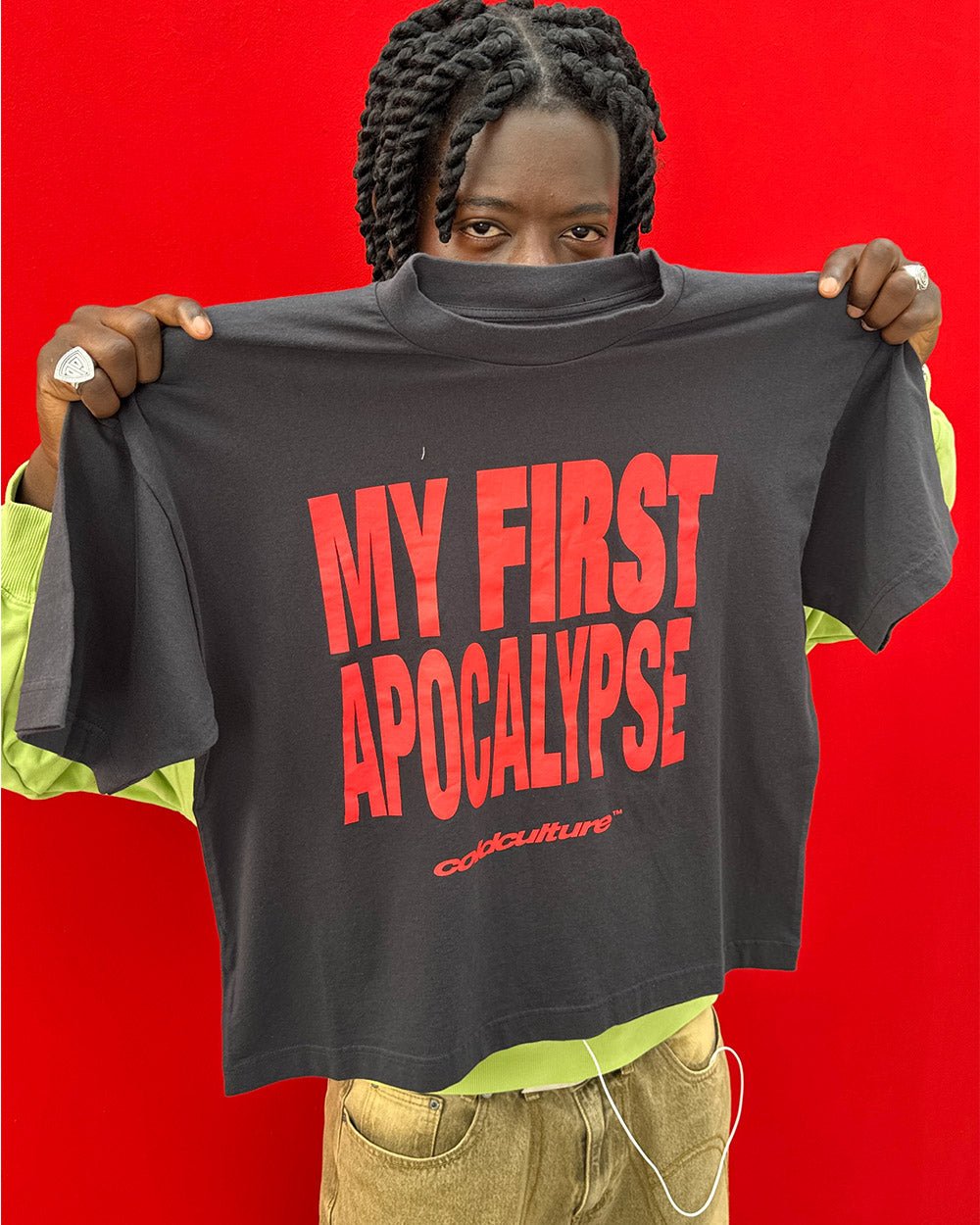 APOCALYPSE TEAM TEE GREY & RED - Cold Culture