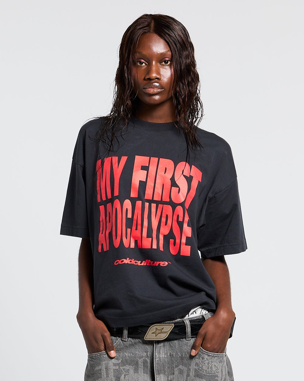 APOCALYPSE TEAM TEE GREY & RED - Cold Culture