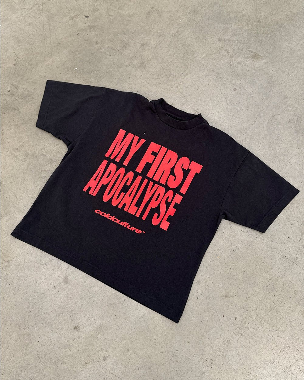 APOCALYPSE TEAM TEE GREY & RED - Cold Culture