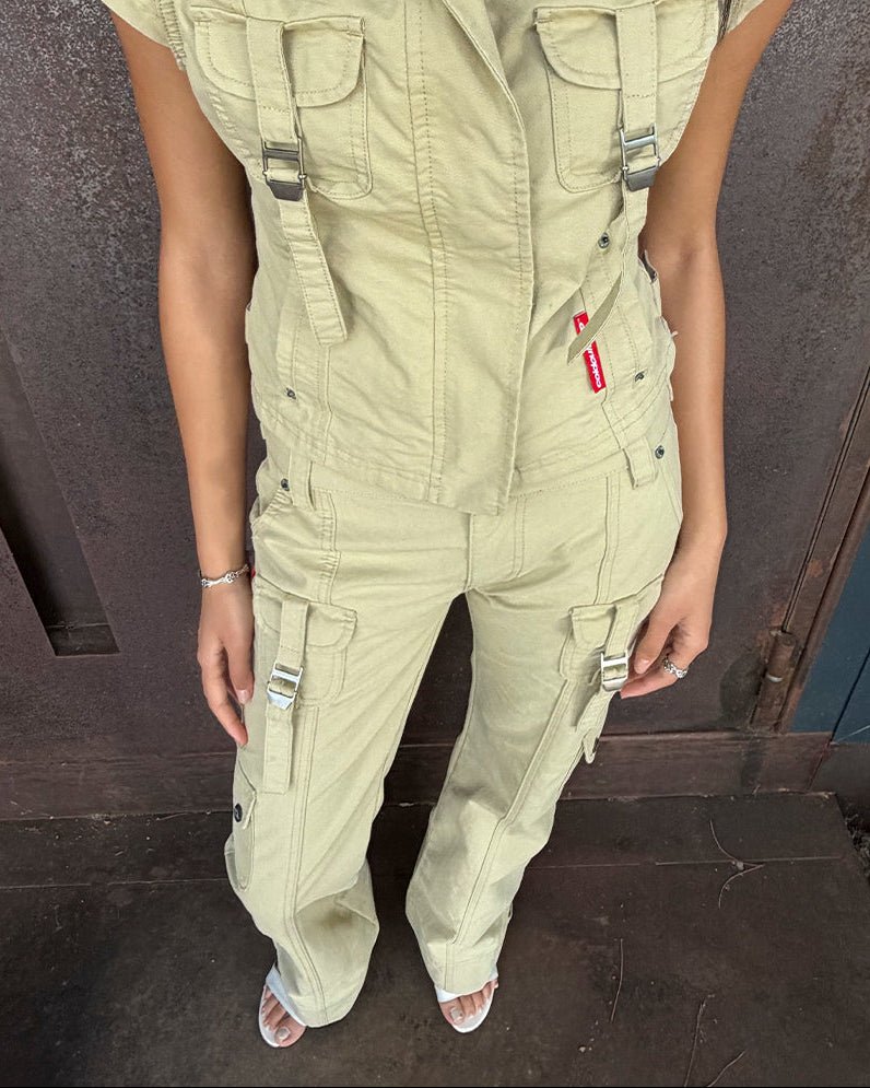 ARMY SCRIPT PANTS MILITARY GREEN - Cold Culture