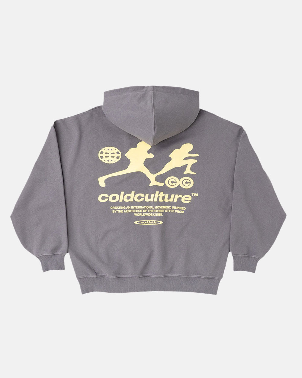 ARRIVING LATE HOODIE DUST GREY - COLD CULTURE