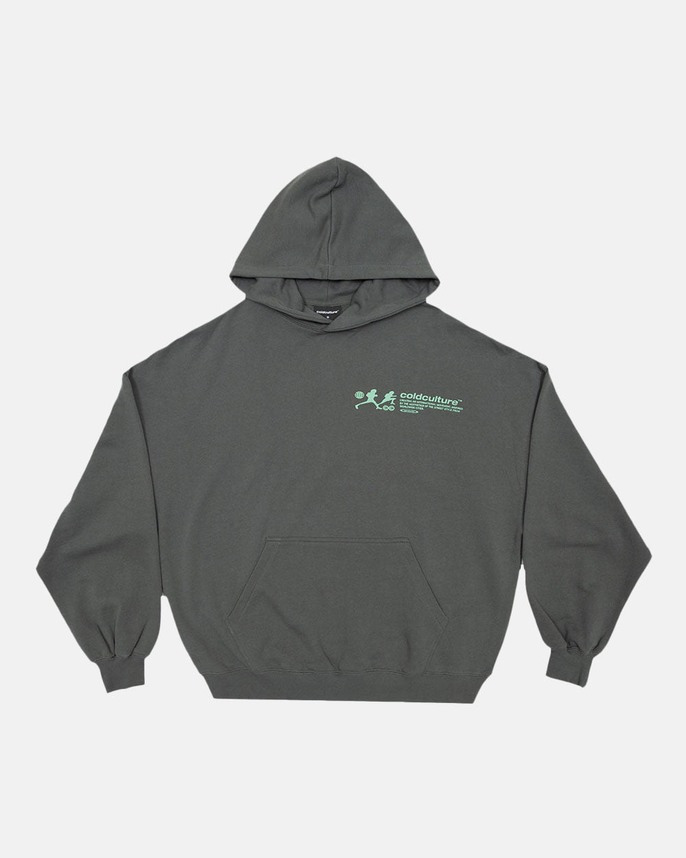 ARRIVING LATE HOODIE GREY - COLD CULTURE