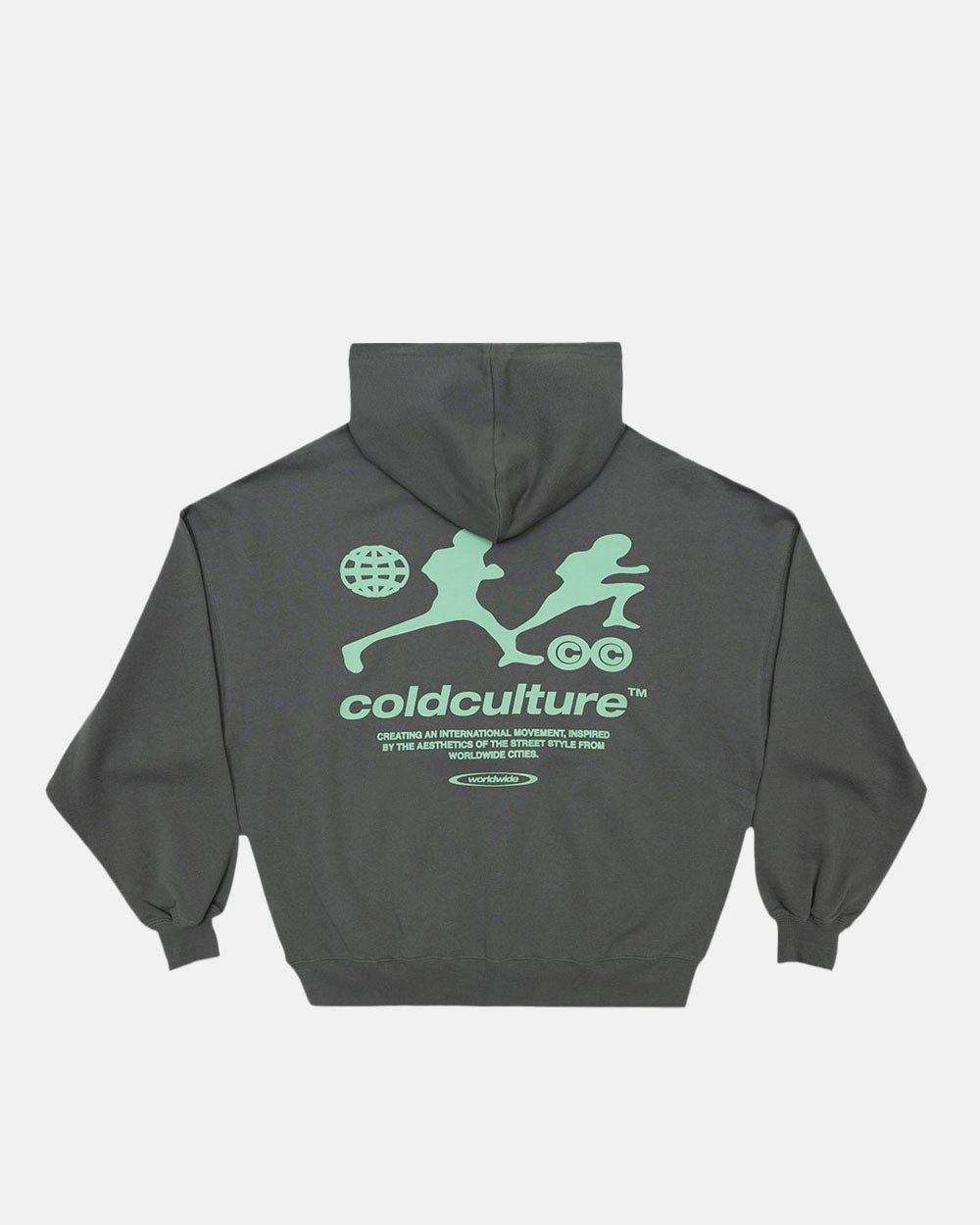 ARRIVING LATE HOODIE GREY - COLD CULTURE