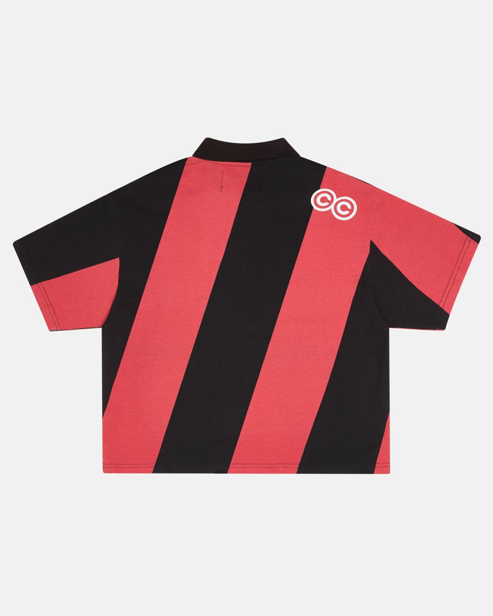 ASLANT STRIPES POLO TEE BLACK AND RED - COLD CULTURE