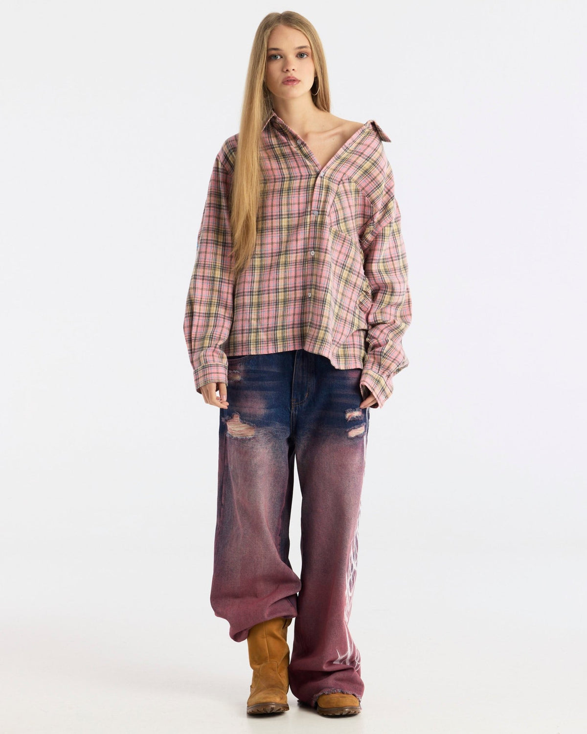 ASSORTED V2 PANTS MAN DENIM AND PINK - Cold Culture