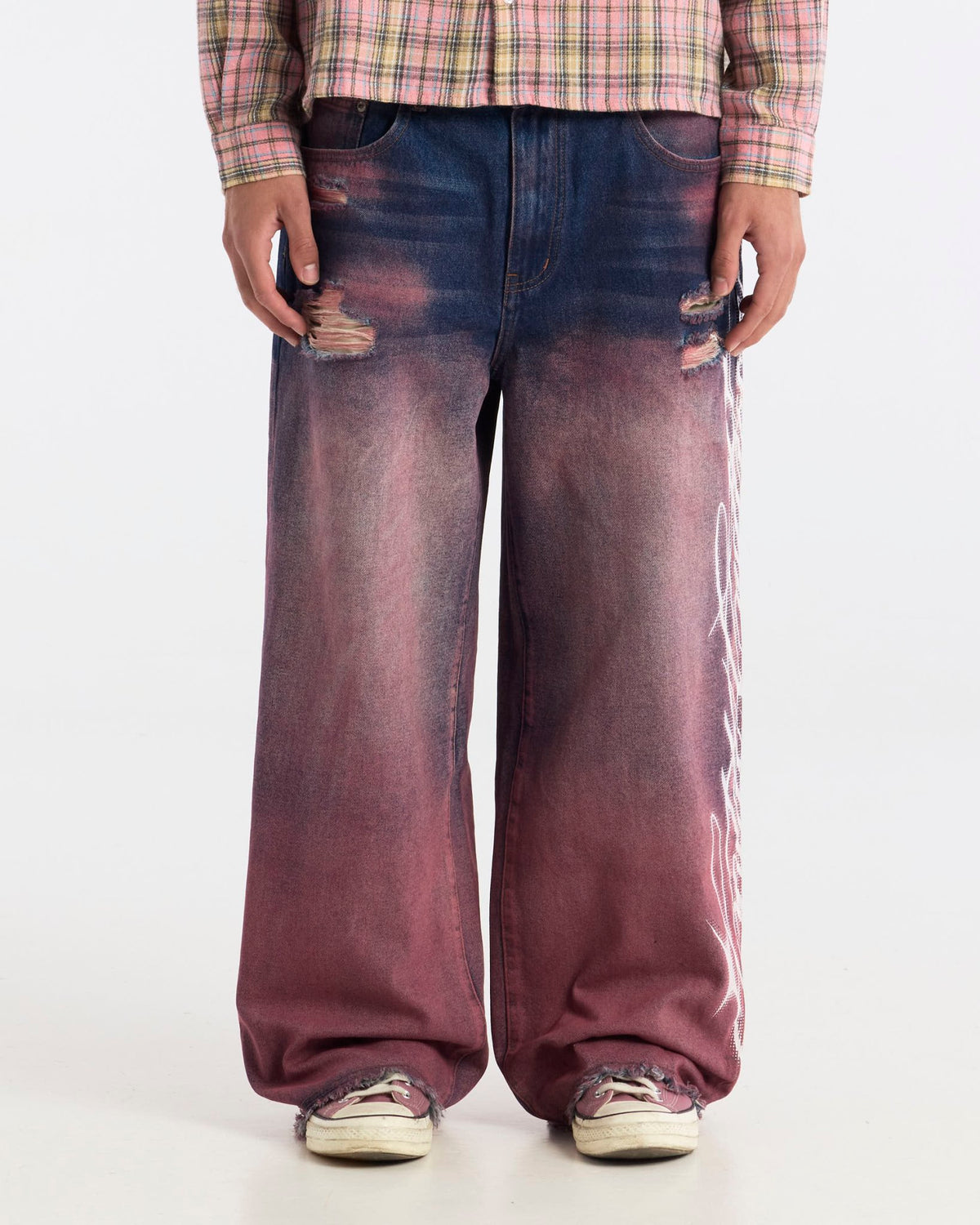 ASSORTED V2 PANTS MAN DENIM AND PINK - Cold Culture