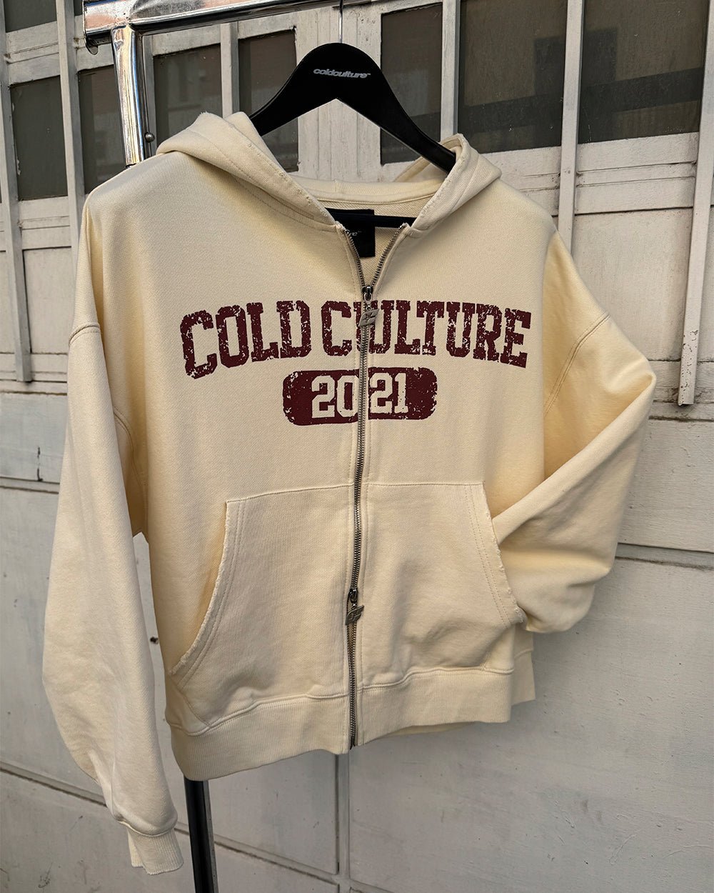 AVIATOR ZIP HOODIE WHITE - Cold Culture
