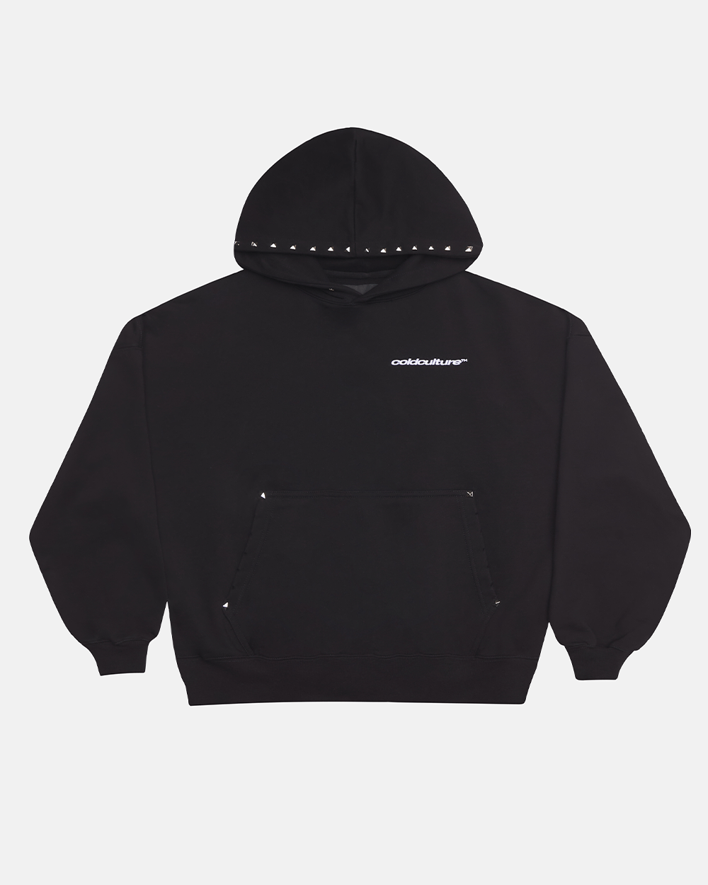 BADGES HOODIE BLACK - Cold Culture