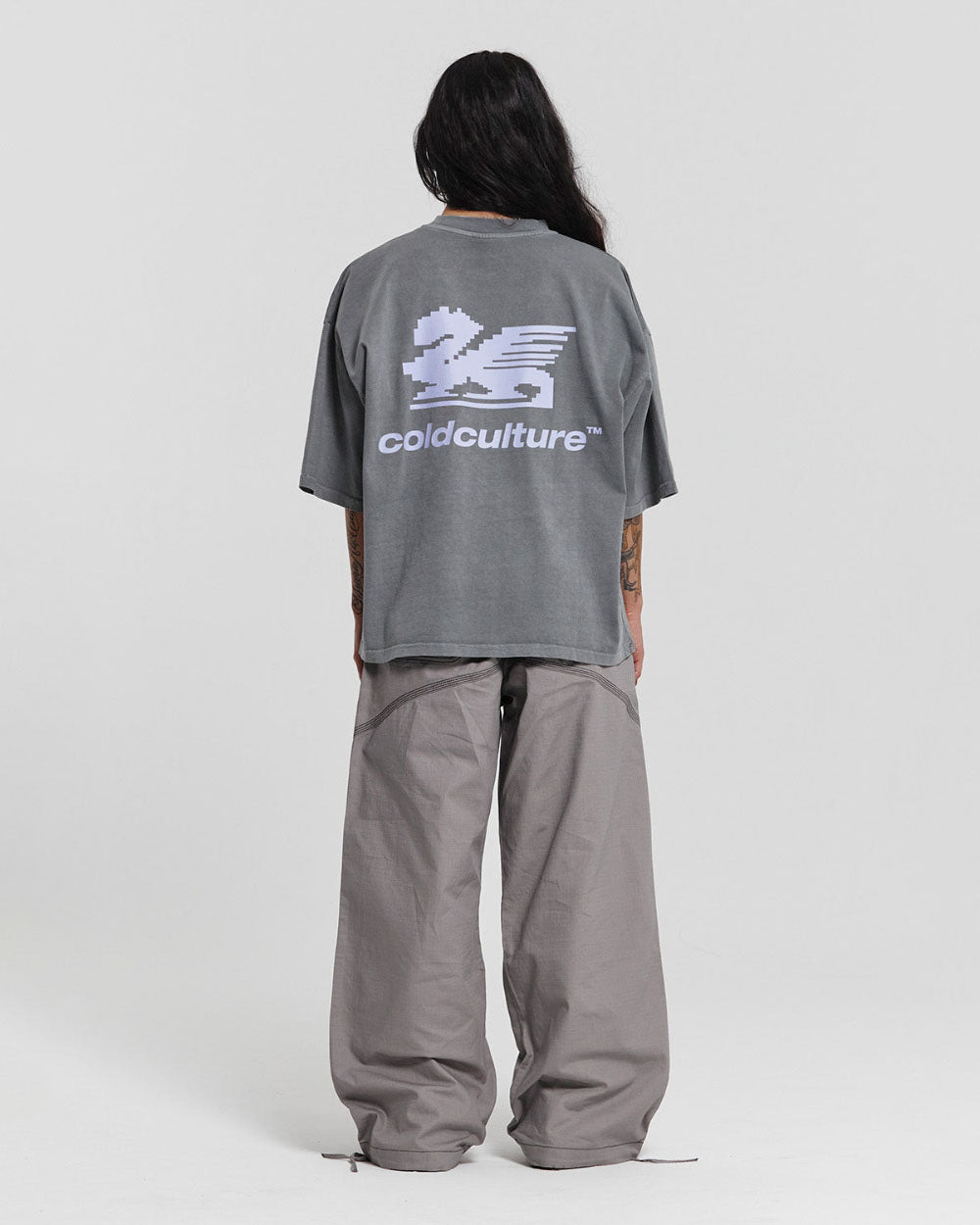 BAGGY RIPSTOP PANTS FADED GREY - COLD CULTURE