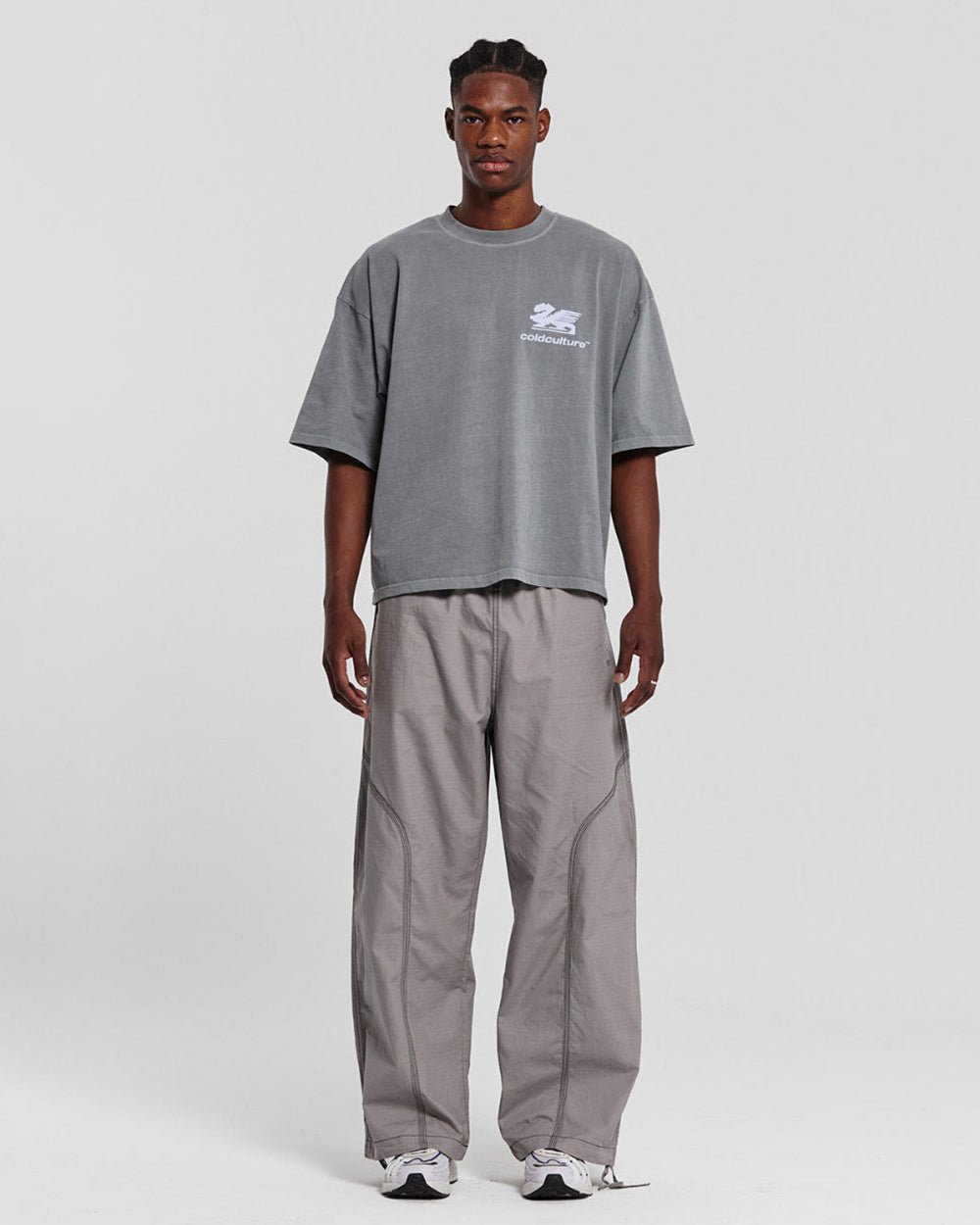 BAGGY RIPSTOP PANTS FADED GREY - COLD CULTURE