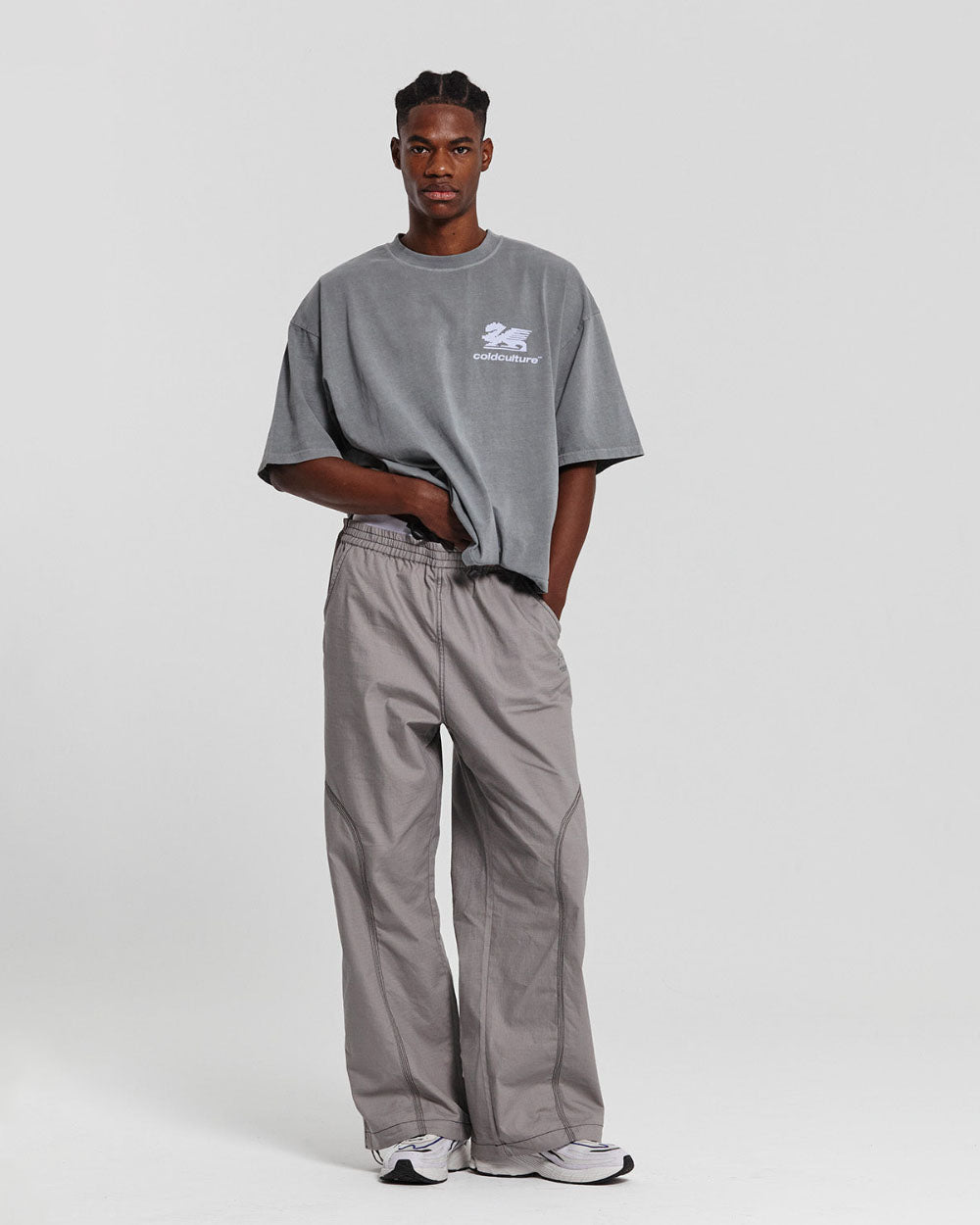 BAGGY RIPSTOP PANTS FADED GREY - COLD CULTURE