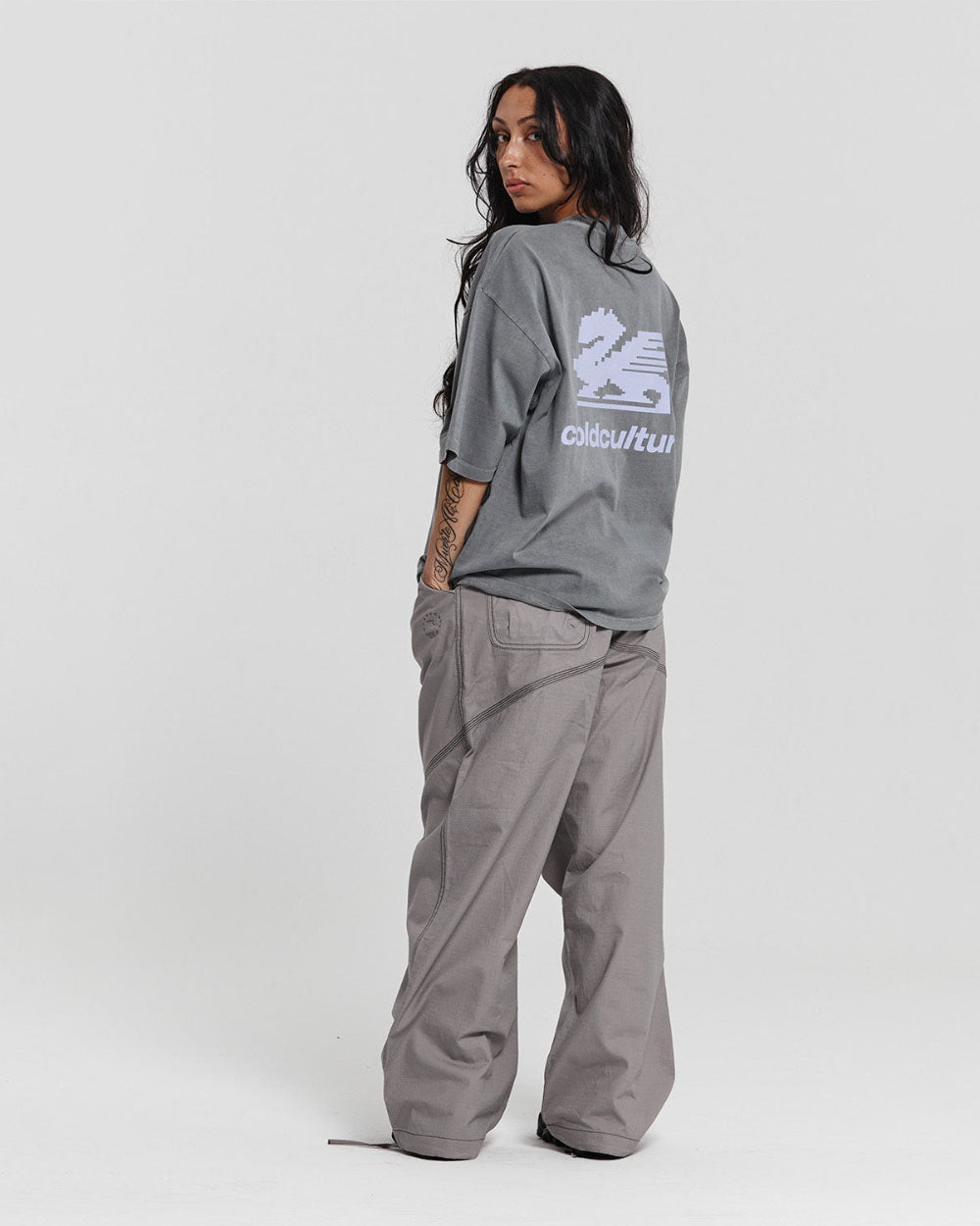 BAGGY RIPSTOP PANTS FADED GREY - COLD CULTURE