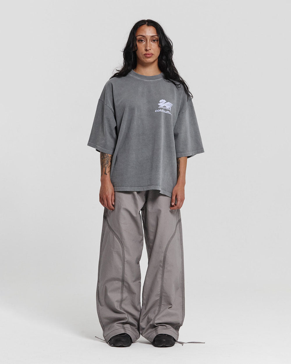 BAGGY RIPSTOP PANTS FADED GREY - COLD CULTURE