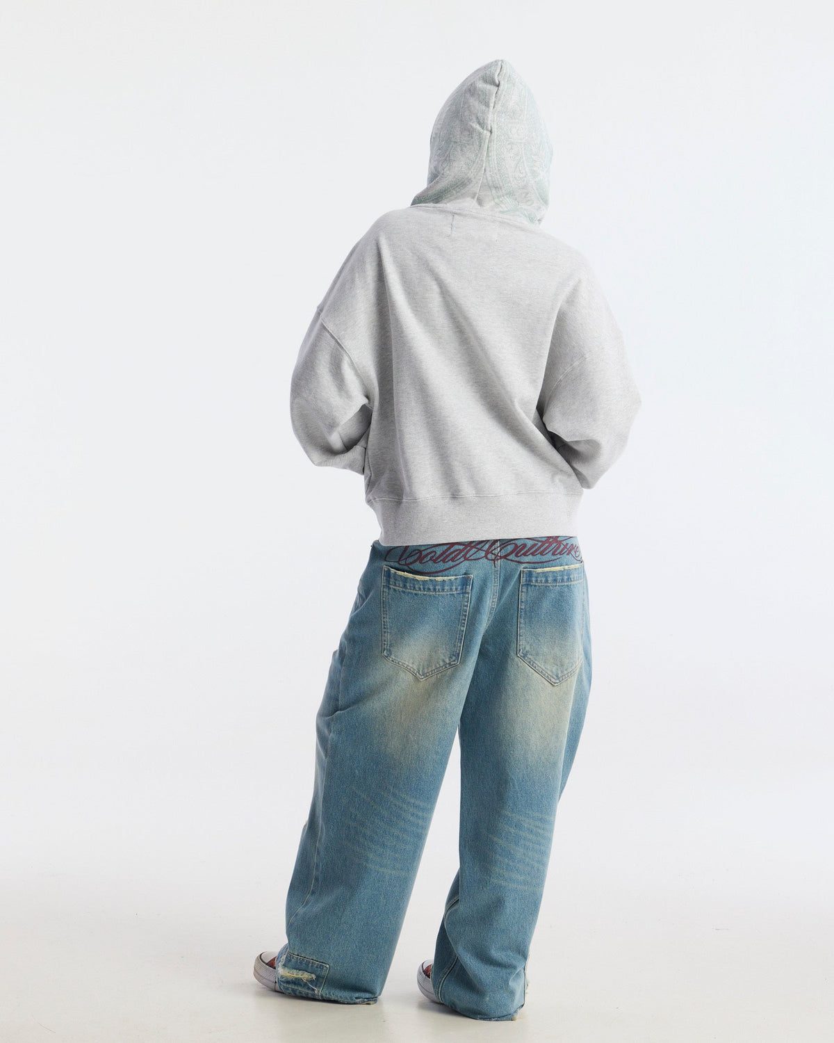 BANDS HOODIE MAN HEATHER GREY - Cold Culture