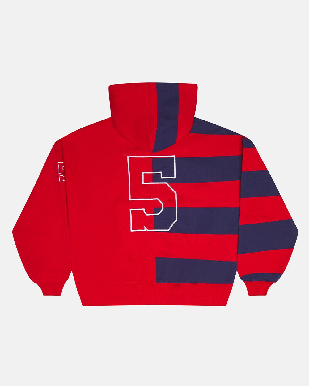 BARNA ZIP HOODIE RED & DAR BLUE - Cold Culture