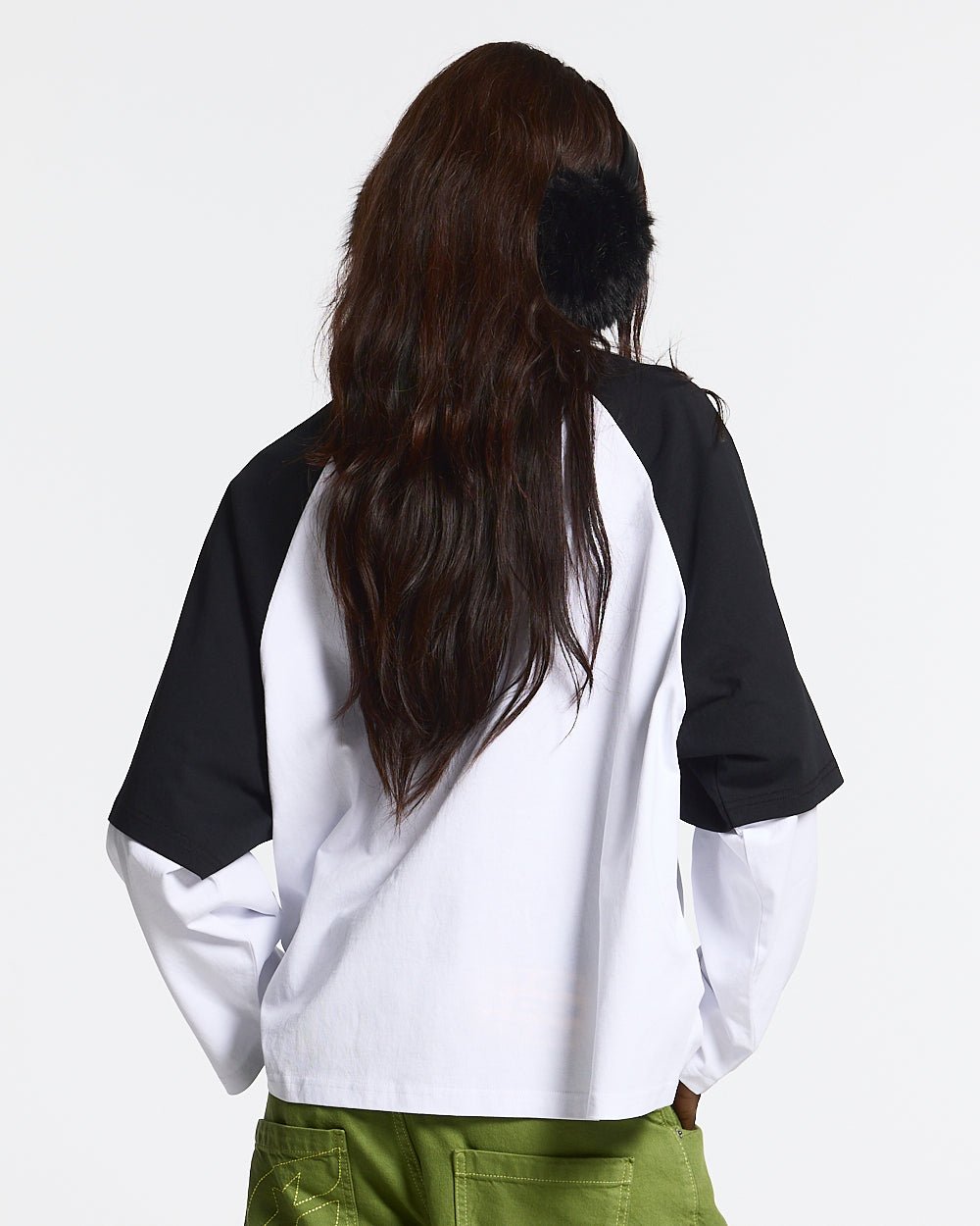 BASEBALL DOUBLE SLEEVE TEE WHITE/BLACK - COLD CULTURE
