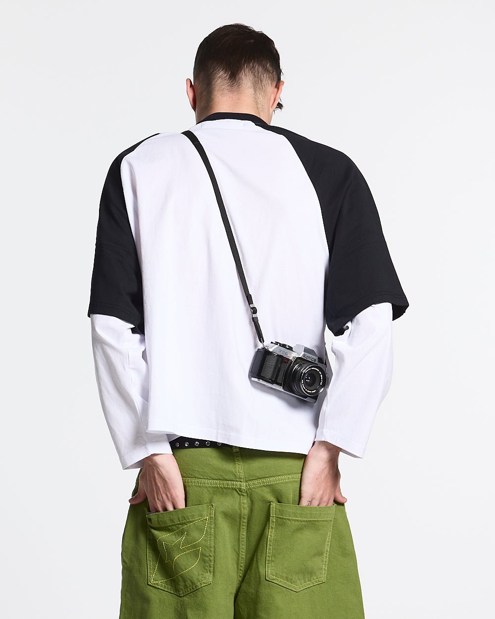 BASEBALL DOUBLE SLEEVE TEE WHITE/BLACK - COLD CULTURE