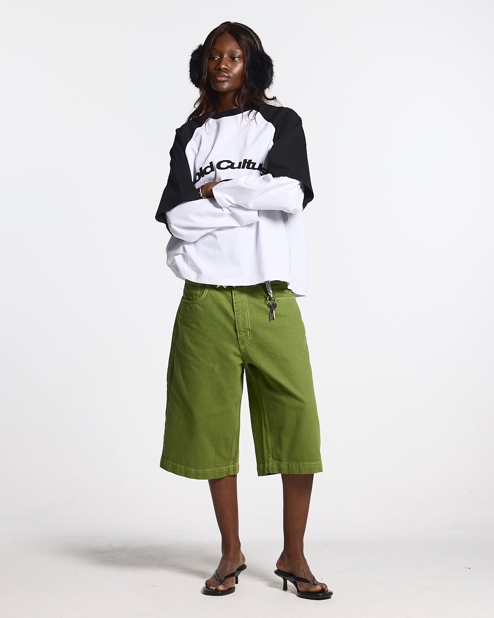 BASEBALL DOUBLE SLEEVE TEE WHITE/BLACK - COLD CULTURE