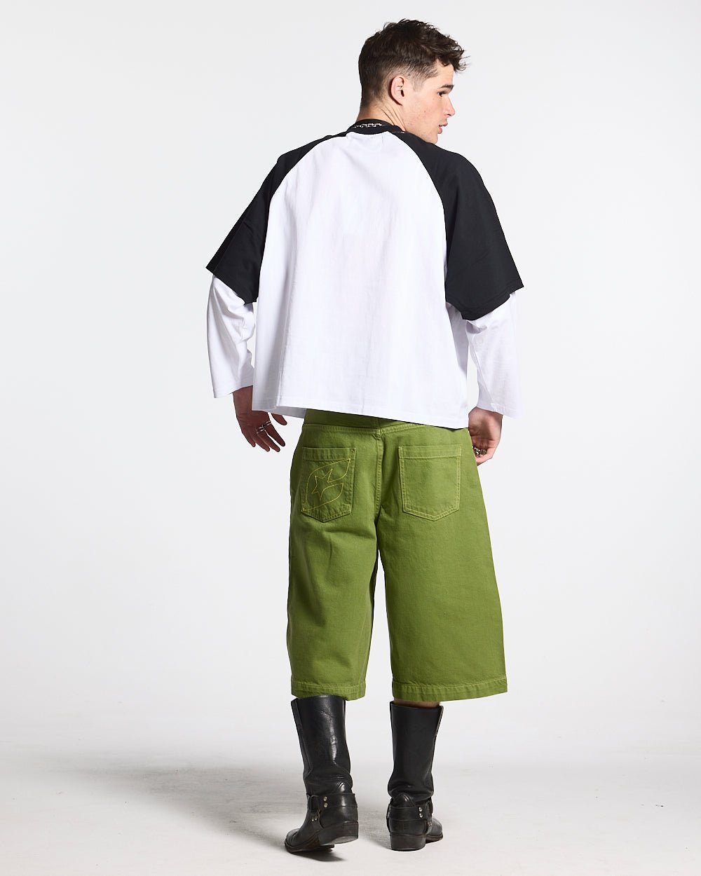 BASEBALL DOUBLE SLEEVE TEE WHITE/BLACK - COLD CULTURE