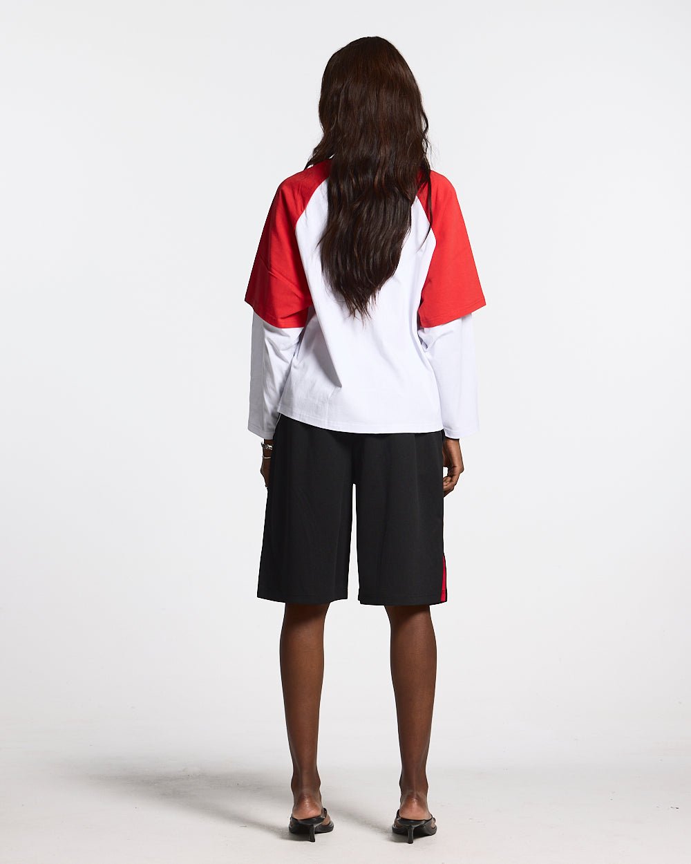 BASEBALL DOUBLE SLEEVE TEE WHITE/RED - COLD CULTURE