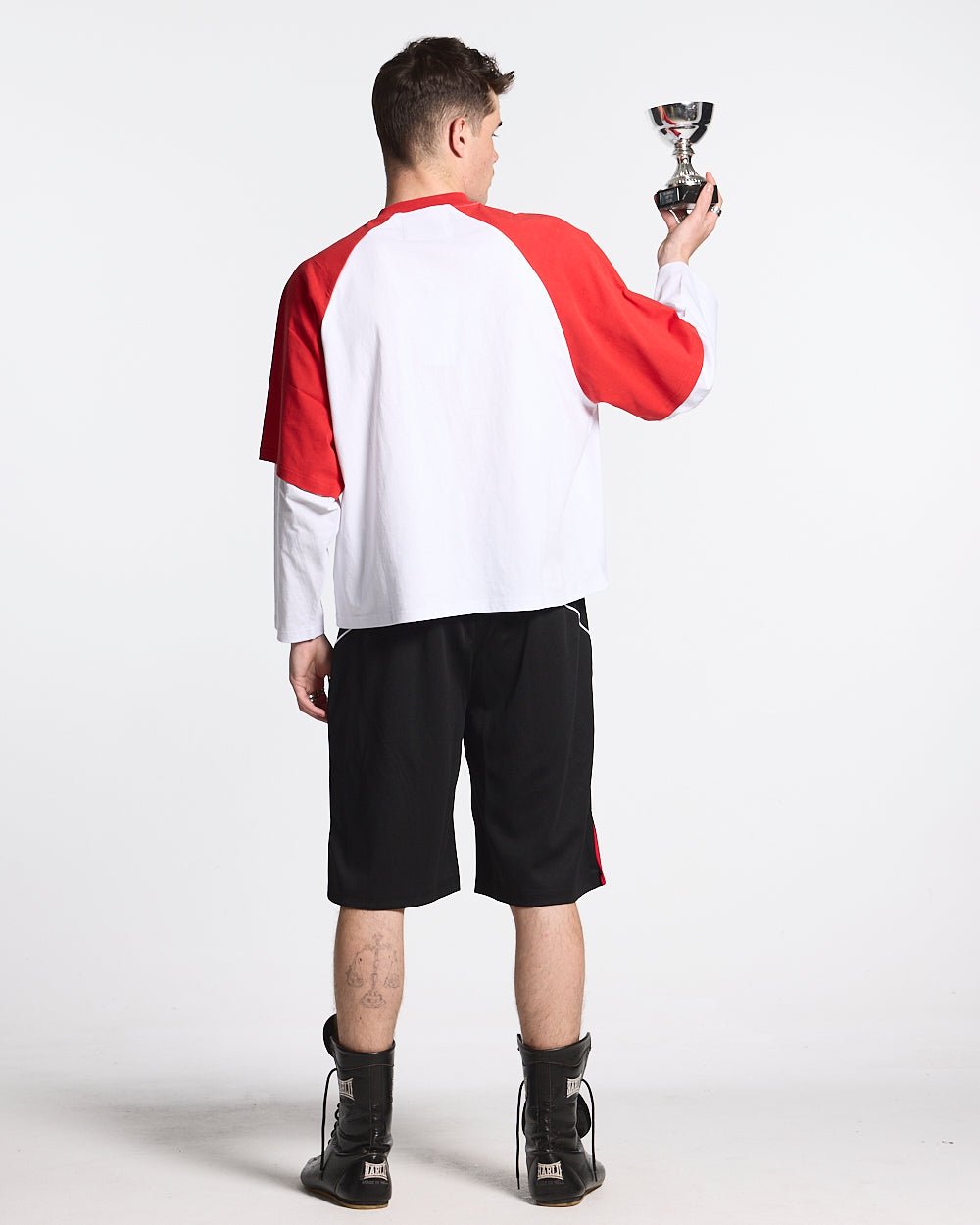 BASEBALL DOUBLE SLEEVE TEE WHITE/RED - COLD CULTURE