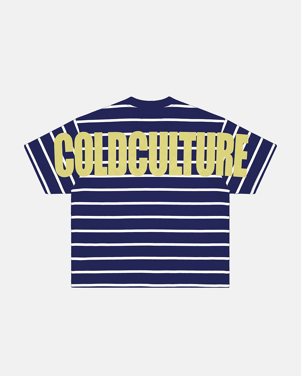 BAY STRIPE TEE NAVY - Cold Culture