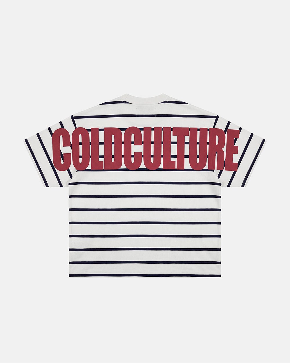 BAY STRIPE TEE WHITE - Cold Culture