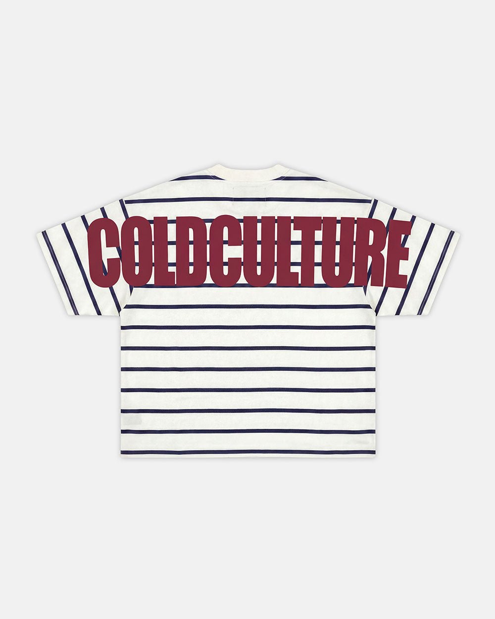 BAY STRIPE TEE WHITE - Cold Culture