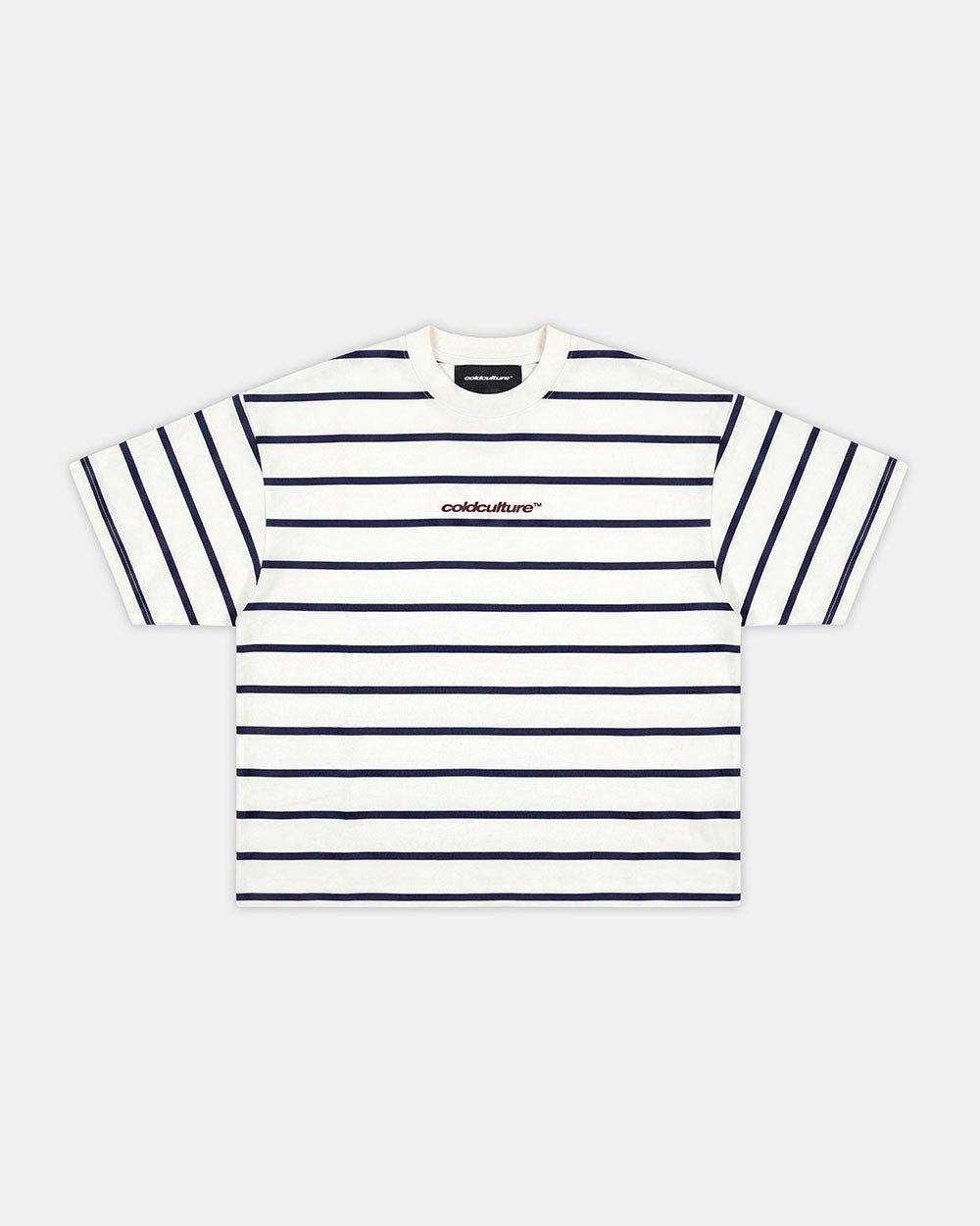 BAY STRIPE TEE WHITE - Cold Culture