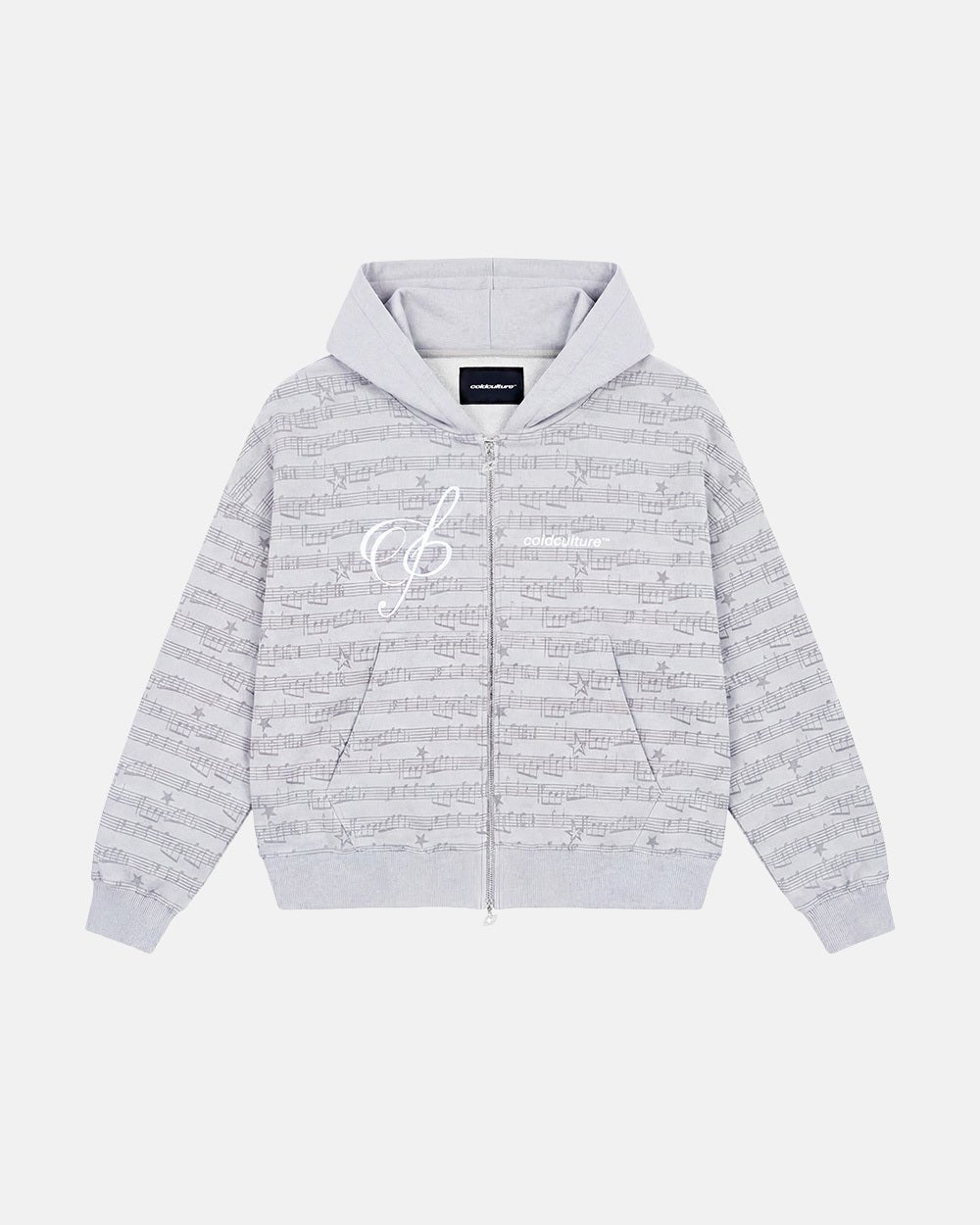 BEAT IT ZIP HOODIE GREY - Cold Culture
